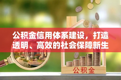 卧龙公积金信用体系建设，打造透明、高效的社会保障新生态