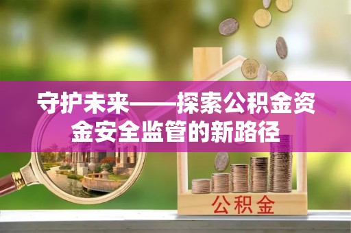 卧龙守护未来——探索公积金资金安全监管的新路径