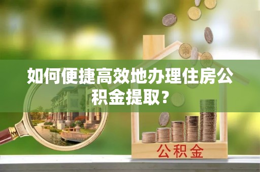 卧龙如何便捷高效地办理住房公积金提取？